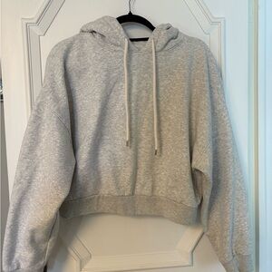 GAP Light Gray Cropped Hoodie